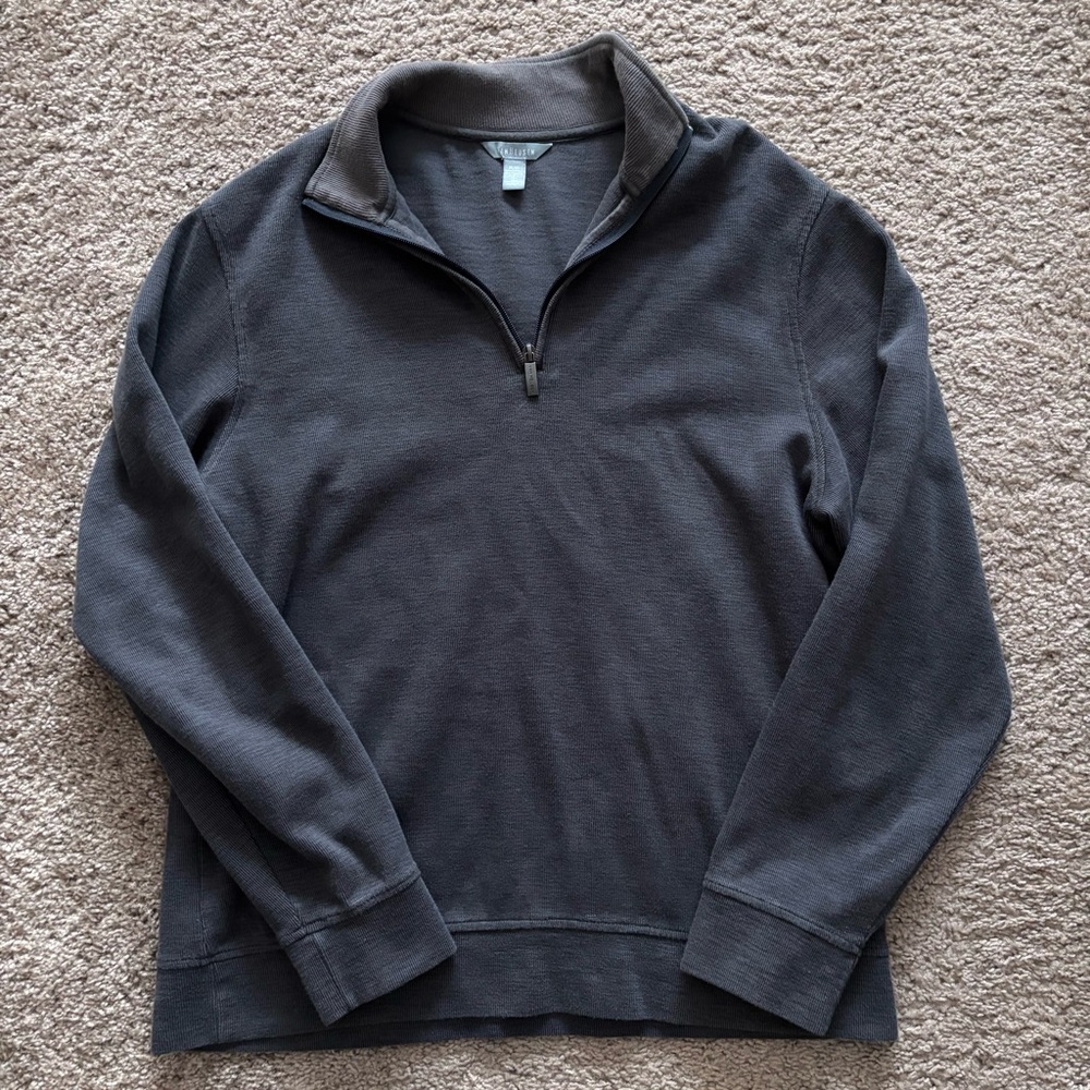 Men's Gray Quarter-Zip Sweater